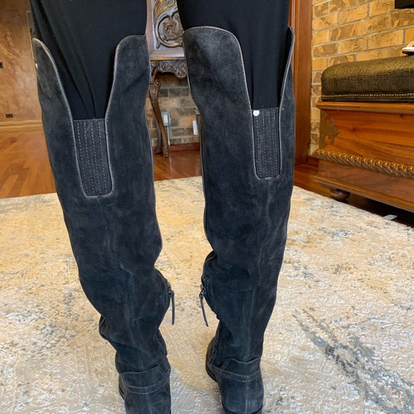 Dolce vita gray suede boots, 6.5.